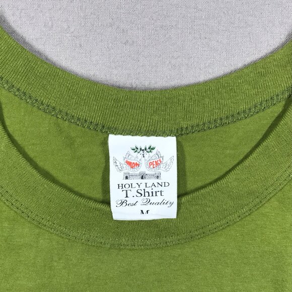 Israel Defense Forces T-Shirt Men's Medium Green Graphic Holy Land Short Sleeve - Picture 3 of 9